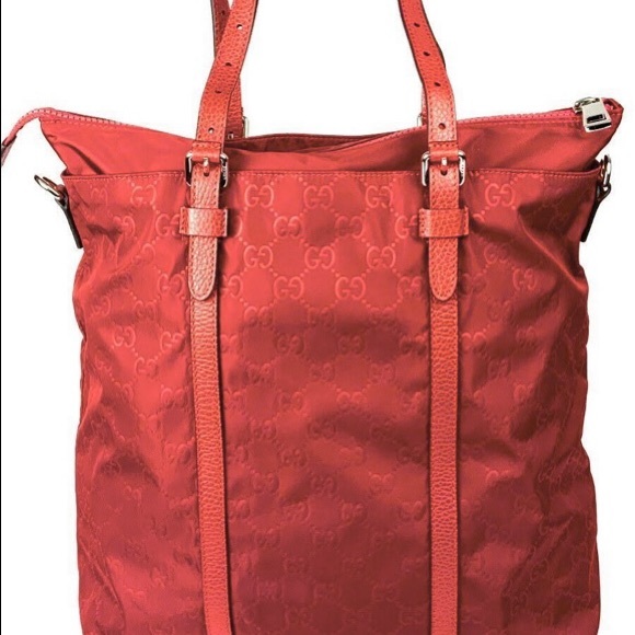 Gucci monogram red tote! Original - Picture 3 of 6